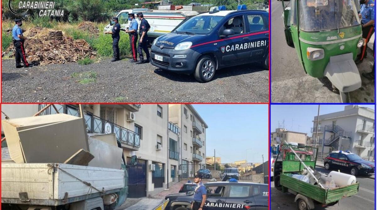 CONTROLLI DEL TRASPORTO DI RIFIUTI TRA PATERNO' ED ADRANO,  RAFFICA DI DENUNCE E SEQUESTRI - 