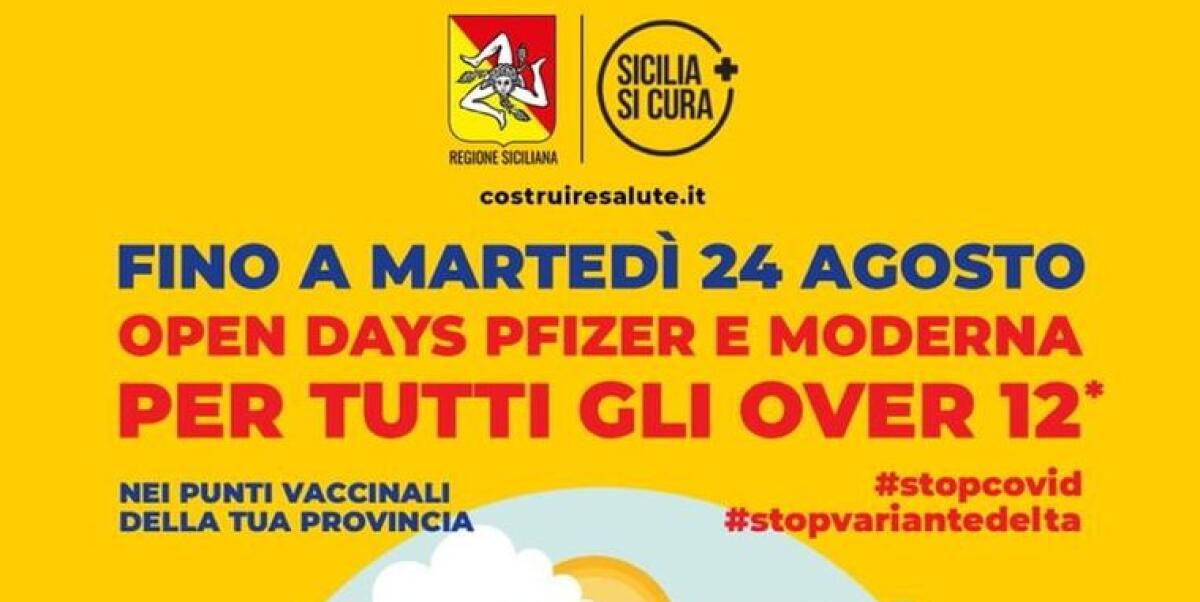 VACCINI, IN SICILIA GLI “OPEN DAYS” PROSEGUONO FINO AL 24 AGOSTO - 