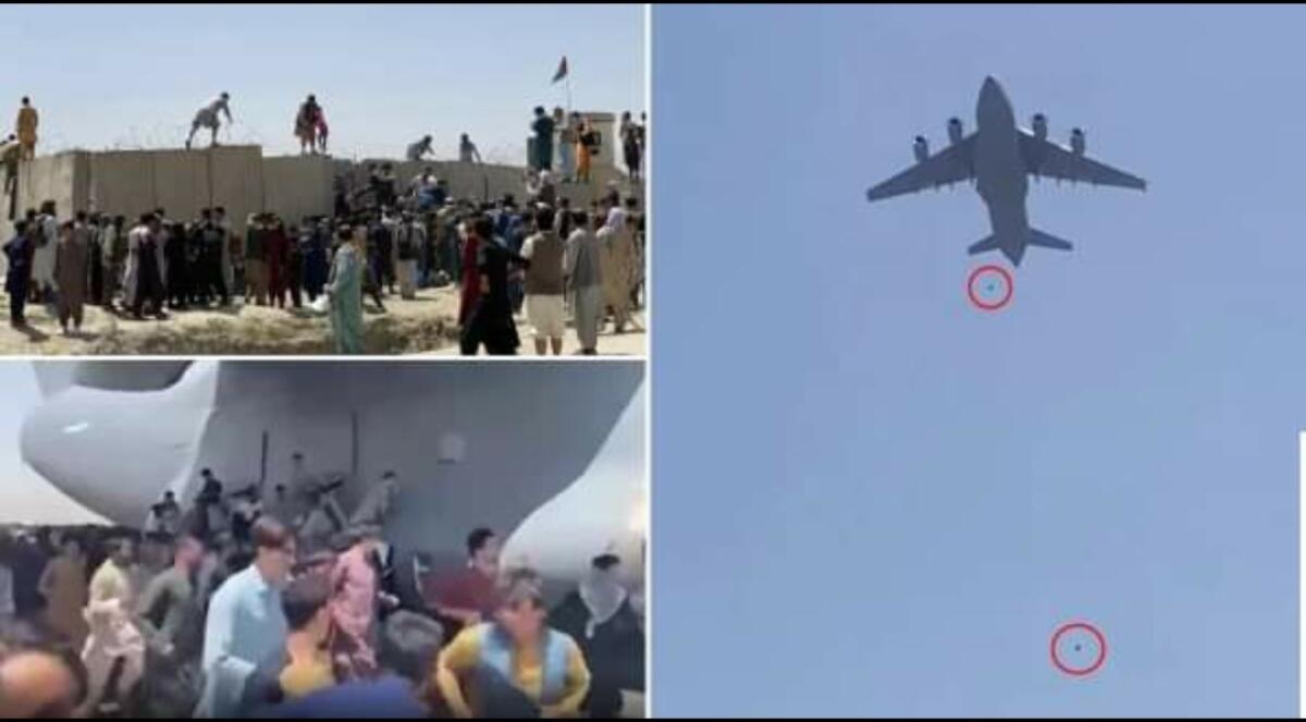IL DRAMMA DEGLI AFGHANI: SI AGGRAPPANO AI CARRELLI DELL’AEREO PER FUGGIRE DA KABUL, POI CADONO NEL VUOTO - 
