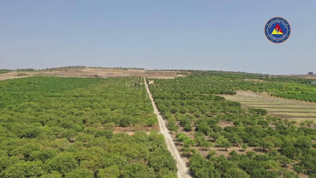 SCORDIA, ACCENDONO UN FUOCO,  MA ALLA VISTA DEL DRONE  CORRONO A SPEGNERLO, ALZANDO LE MANI IN SEGNO DI RESA.