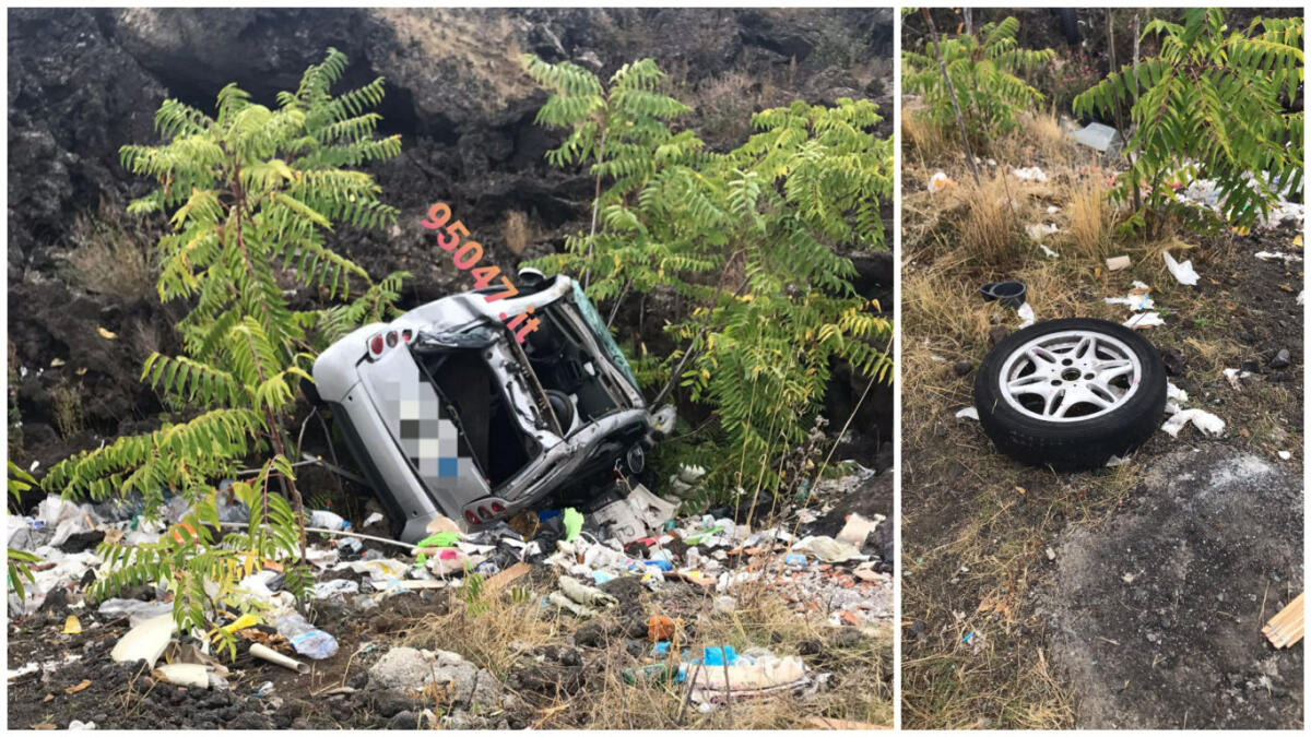 SCONTRO IERI A SAN PIETRO CLARENZA TRA UN FURGONE ED UN AUTO CHE FINISCE NELLA SCARPATA. IN PROGNOSI RISERVATA 40ENNE DI BELPASSO - 