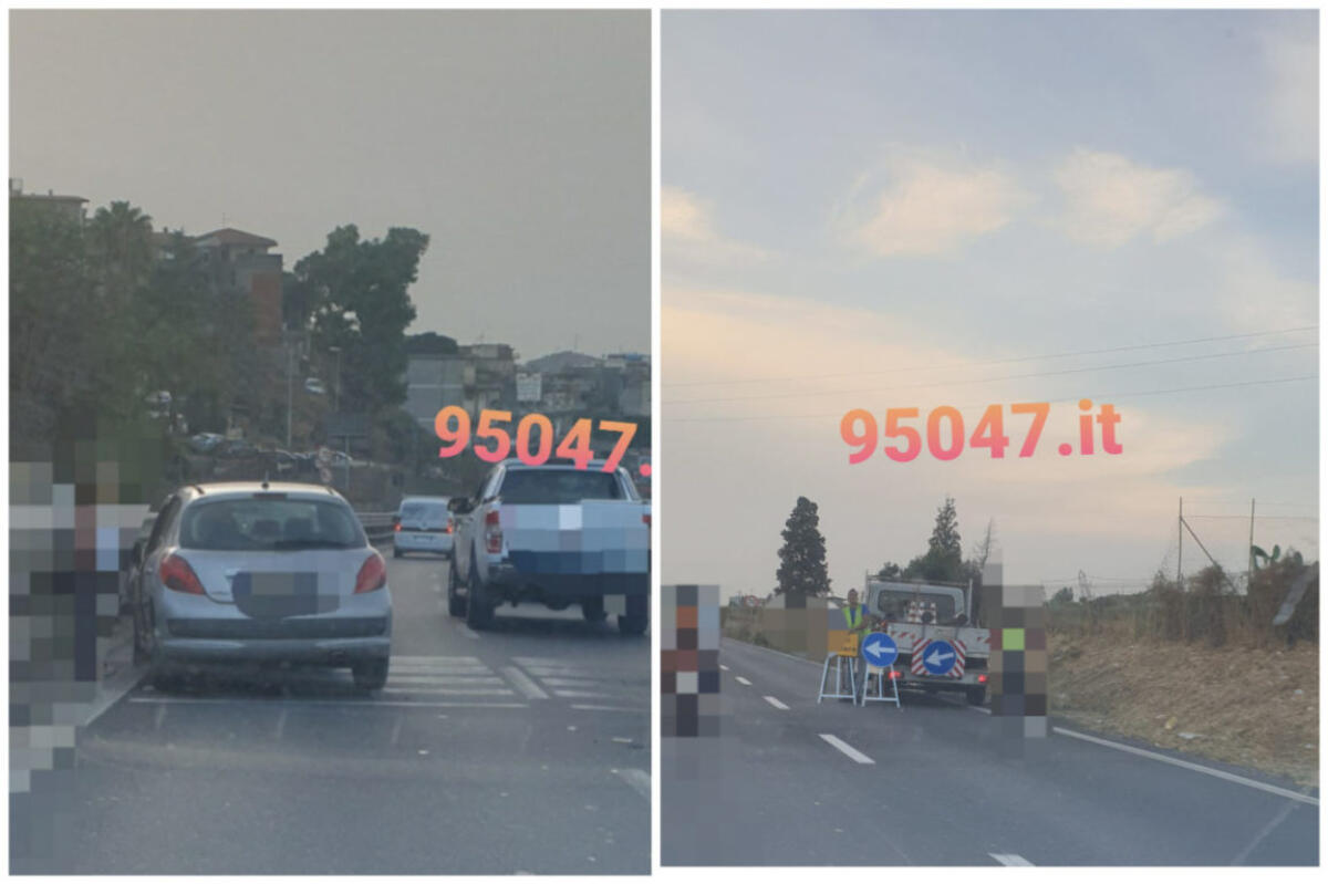 INCIDENTE E LAVORI SULLA SS121, FORTI DISAGI IN DIREZIONE CATANIA - 