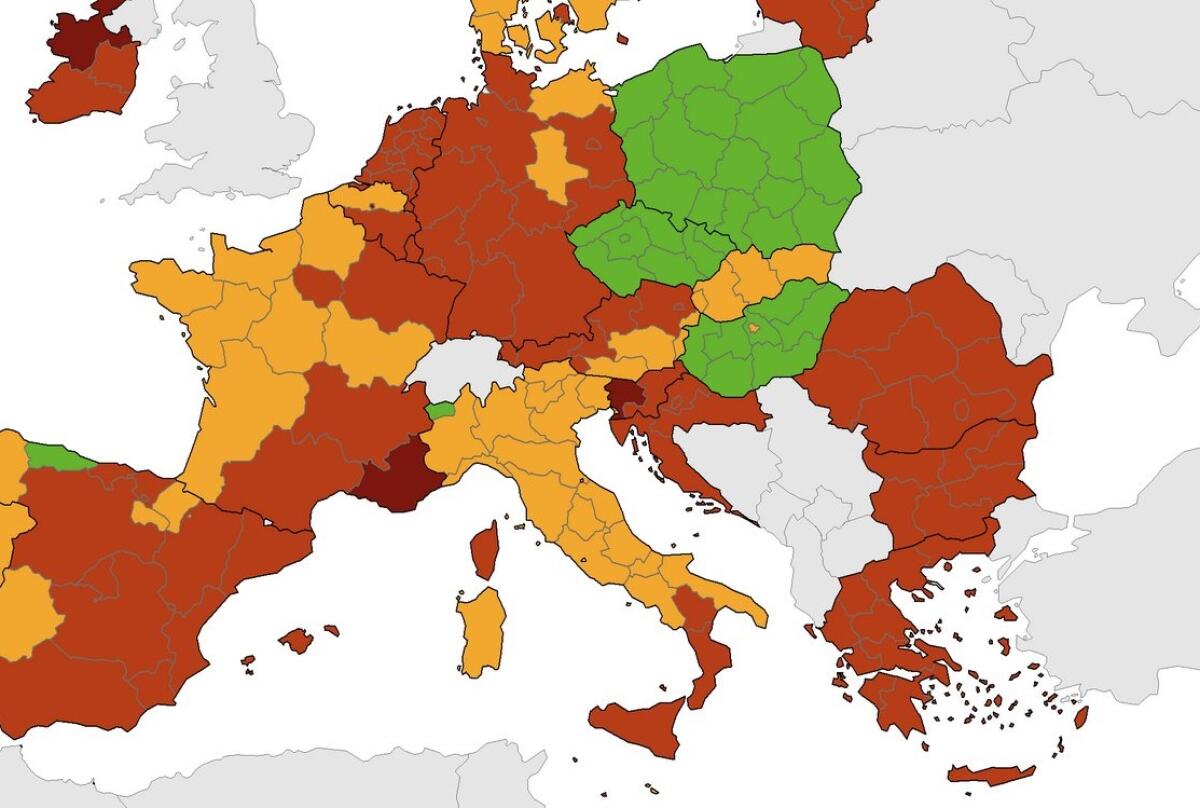 COVID, LA SICILIA RIMANE IN ZONA ROSSA NELLA MAPPA ECDC - 