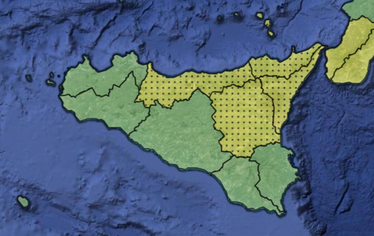METEO, ALLERTA GIALLA PER LA GIORNATA DI DOMANI, MERCOLEDÌ 22 SETTEMBRE NEL CATANESE - 