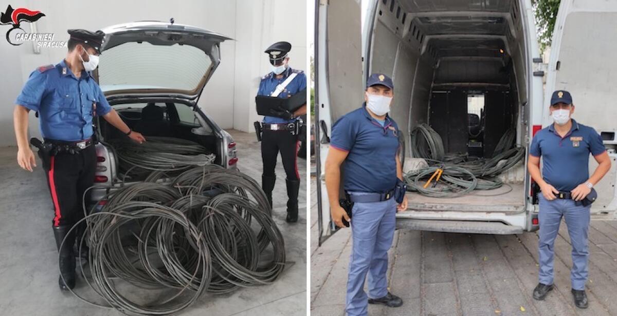 ARRESTATO 19 ENNE PATERNESE IN TRASFERTA AD AUGUSTA PER FURTO DI RAME - 