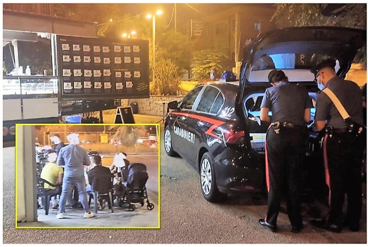 MISTERBIANCO.  CONTROLLI ANTICOVID-19: CHIUSE DUE PANINOTECHE. TROPPE PERSONE SEDUTE AI TAVOLI - 