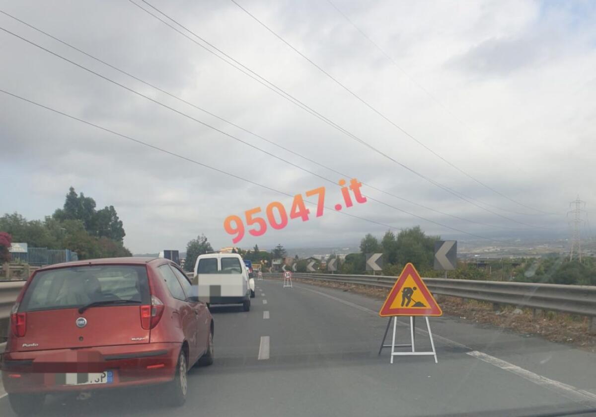 LAVORI SULLA SS121, LUNGHE CODE DIREZIONE PATERNÒ - 