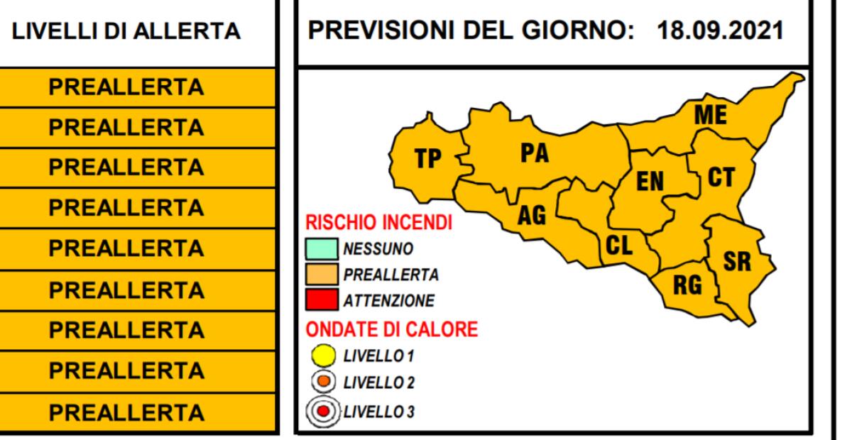 DOMANI ALLERTA ARANCIONE PER RISCHIO INCENDI IN SICILIA - 