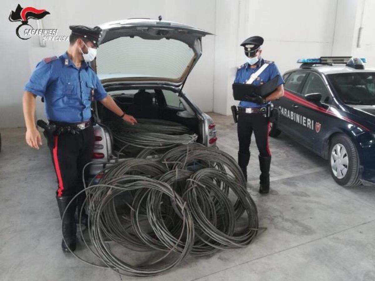 RUBANO OLTRE 1000 CHILI DI RAME DA UNA LINEA ELETTRICA, TRE ARRESTI.TRA QUESTI ANCHE UN PATERNESE - 