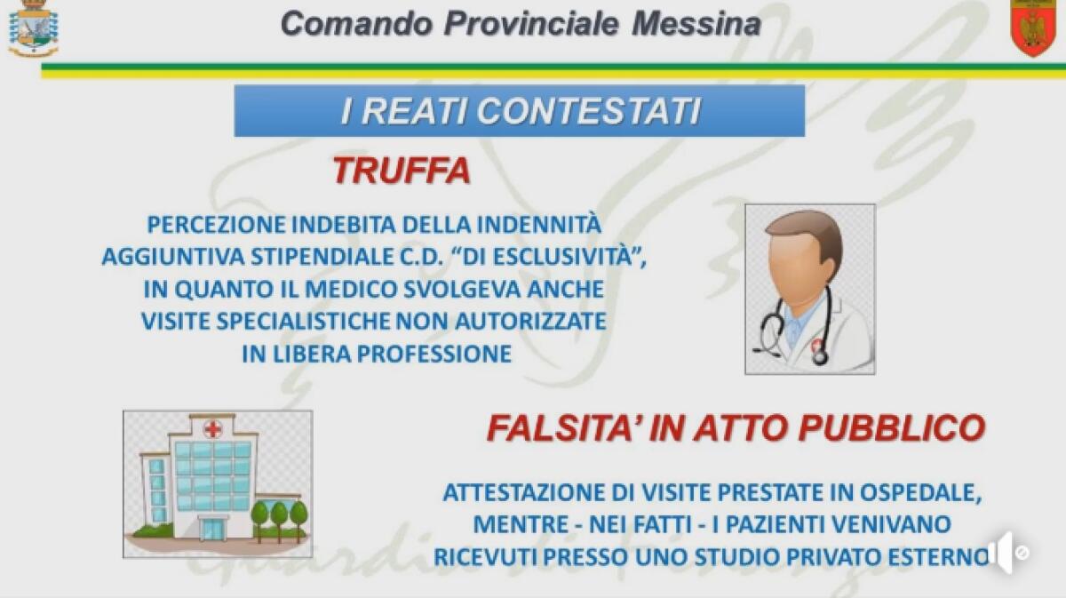 MESSINA: “VISITE IN NERO, IN OSPEDALE E STUDI PRIVATI”. SEQUESTRATI 65 MILA EURO A TRE MEDICI - 