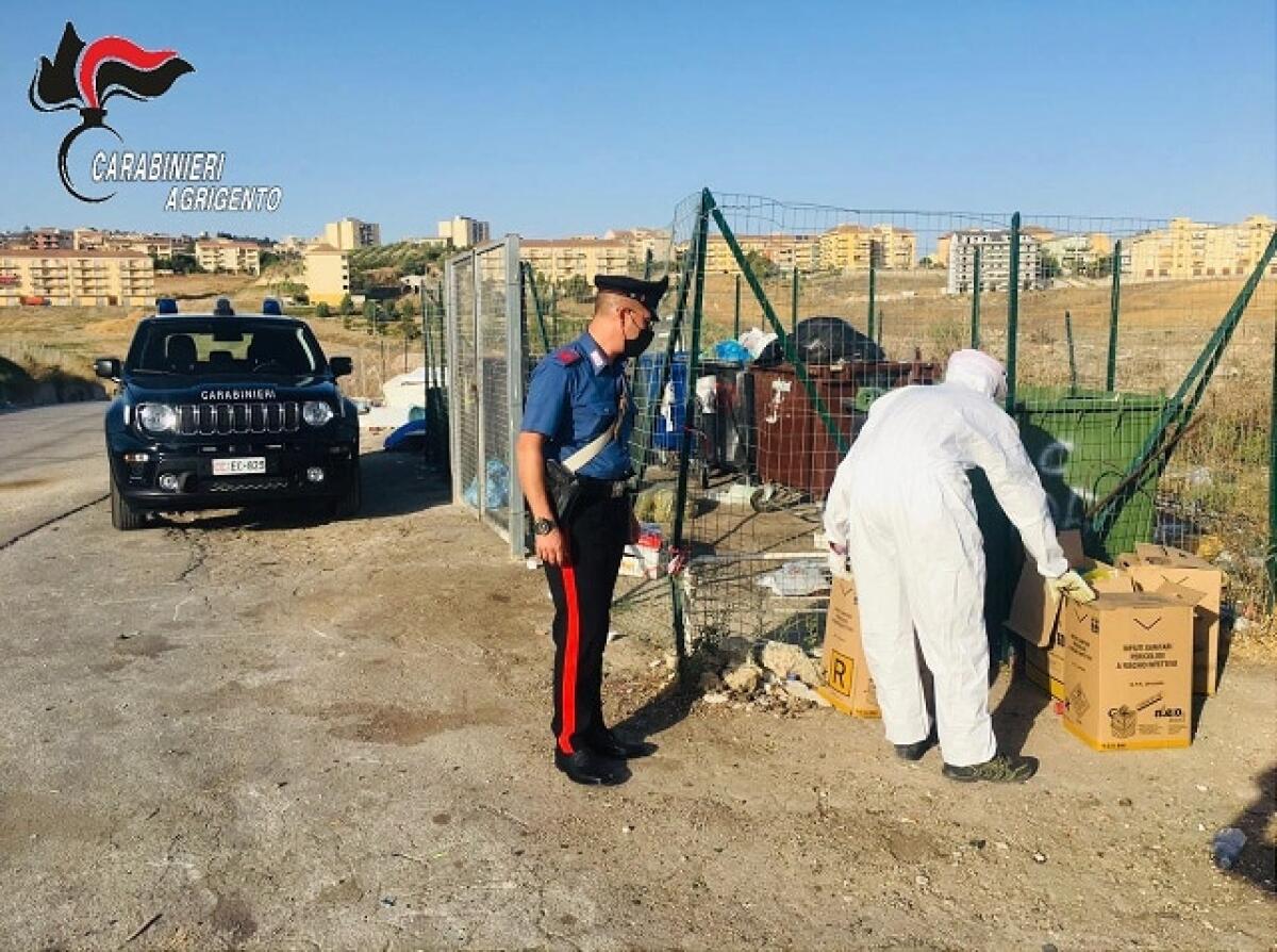 CANICATTI: TROVATE SCATOLE CON RIFIUTI SANITARI DI SOGGETTI POSITIVI AL COVID IN UNA DISCARICA - 