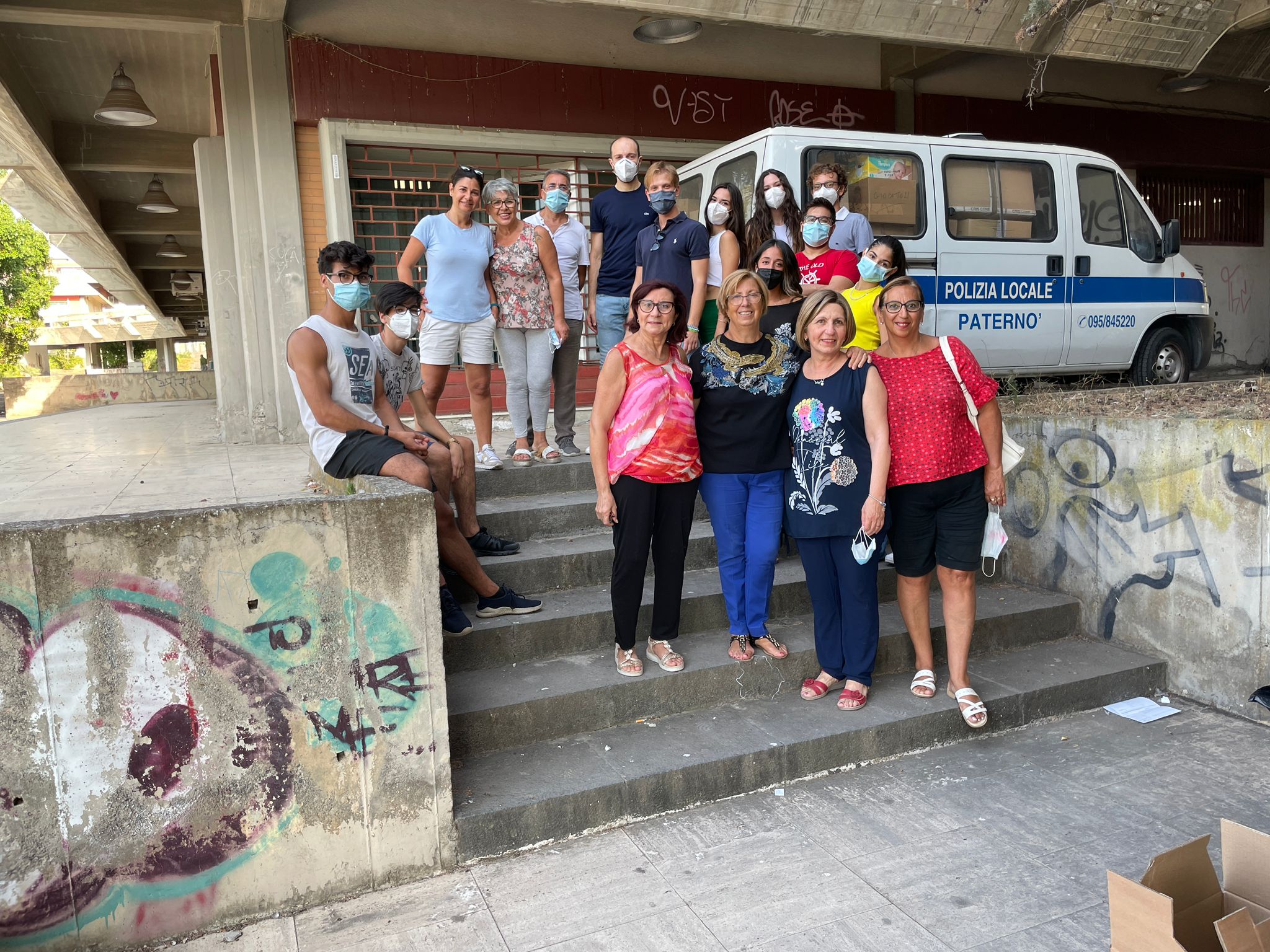 PATERNÒ SOLIDALE, CONSEGNATI ALLA BASE DI SIGONELLA  GLI AIUTI AI PROFUGHI AFGANI.