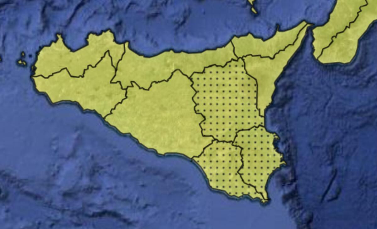 METEO : ALLERTA GIALLA DIRAMATA DALLA PROTEZIONE CIVILE PER LA GIORNATA DI DOMANI - 