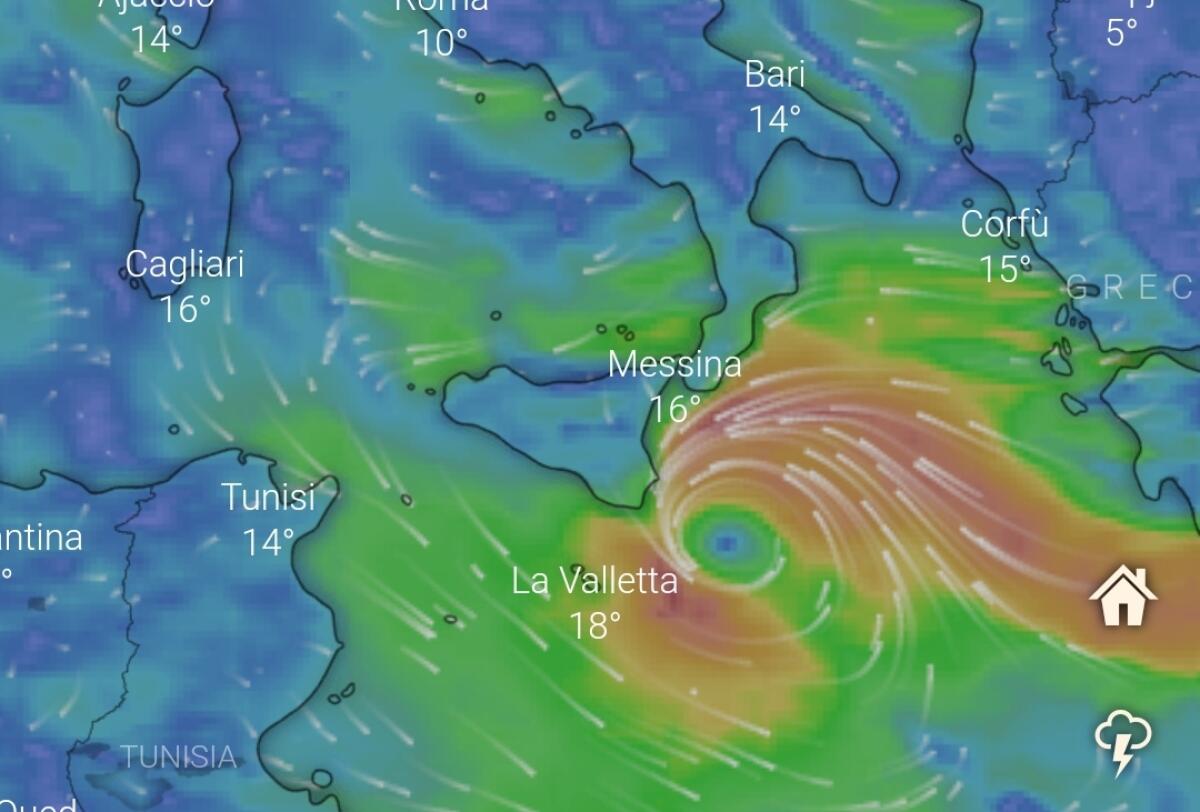 NOTTE DI TEMPORALI E VENTO SULLA SICILIA ORIENTALE,  SITUAZIONE IN EVOLUZIONE - 