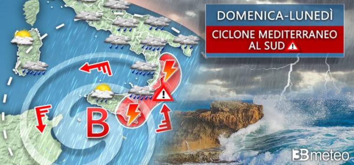 IN ARRIVO UN CICLONE MEDITERRANEO AL CENTRO SUD, OGGI ALLERTA ARANCIONE - 