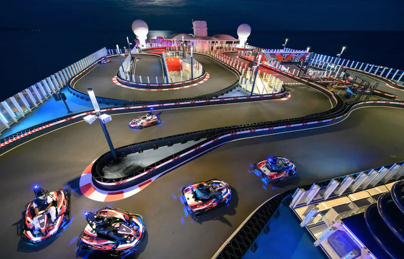 LA PISTA DA GO-KART SULLA NAVE DA CROCIERA, SARÀ LA PISTA PIÙ LUNGA DEL MONDO