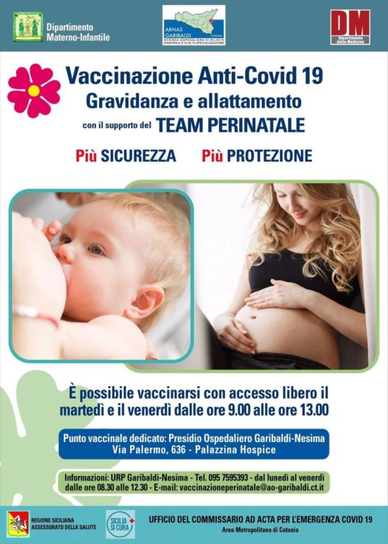 APRE AL  GARIBALDI-NESIMA IL PRIMO CENTRO PER LA VACCINAZIONE ANTI-COVID 19 PER LE DONNE IN GRAVIDANZA E IN ALLATTAMENTO.