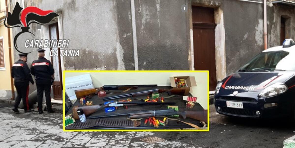GIARRE, SCOVATO UN MINI ARSENALE  IN PIENO CENTRO, UN ARRESTO - 