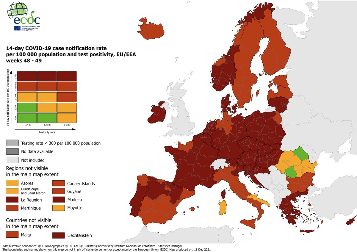 CORONAVIRUS, LA NUOVA MAPPA EPIDEMIOLOGICA ECDC: LA SICILIA  TORNA IN ROSSO - 