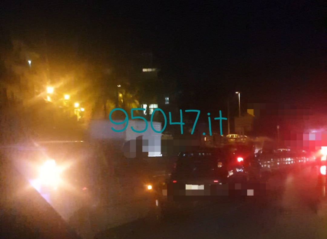 INCIDENTE SULLA SS121 IN TERRITORIO DI MISTERBIANCO , LUNGHE CODE