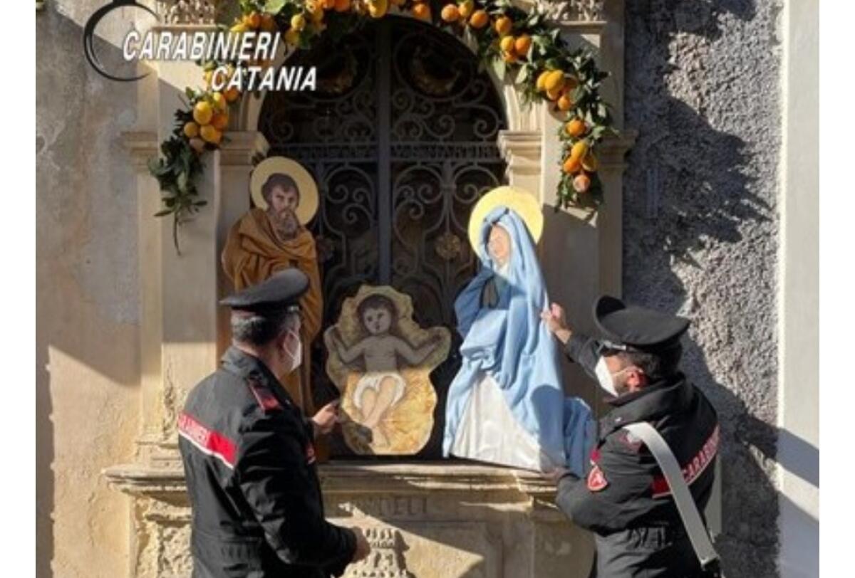 PATERNÒ. RECUPERATE DAI CARABINIERI LE SAGOME ASPORTATE DAL PRESEPE. 59ENNE DENUNCIATO PER FURTO - 