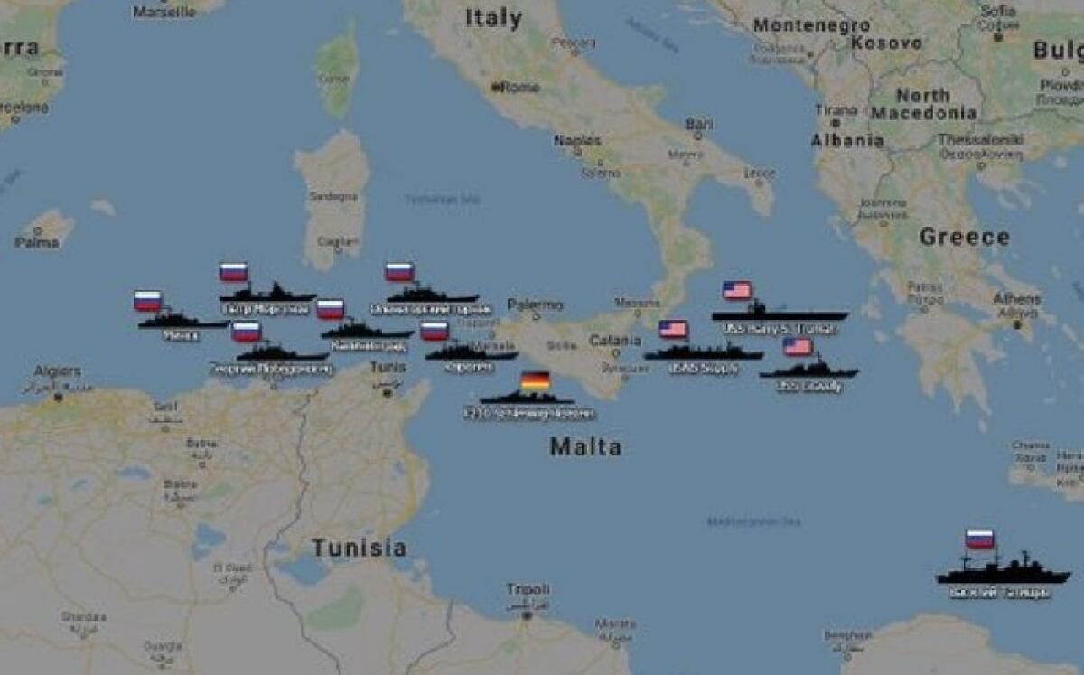 LA FLOTTA RUSSA INCROCIA AL LARGO DELLA SICILIA - 