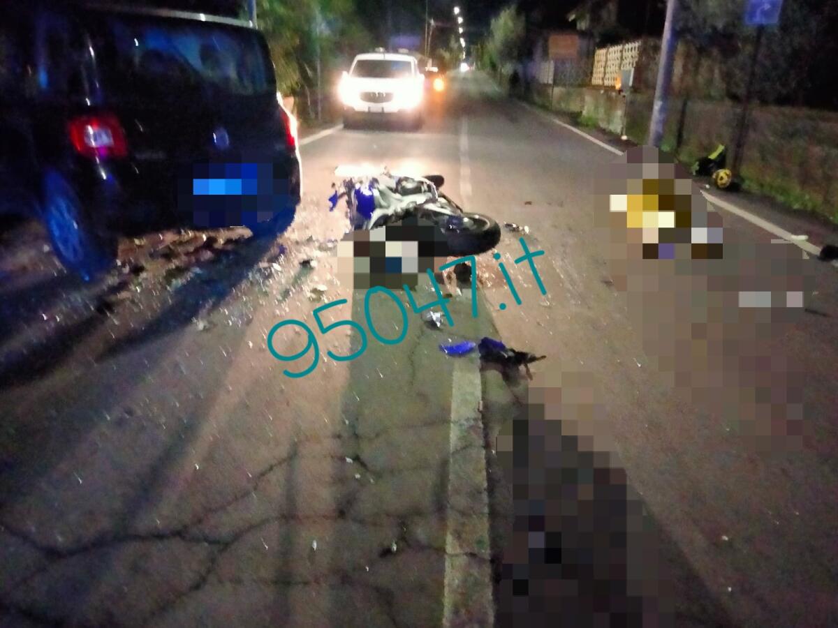 INCIDENTE MORTALE IERI SERA A TREMESTIERI ETNEO, SCONTRO FRA UN'AUTO E UNA MOTO, MUORE 35ENNE - 