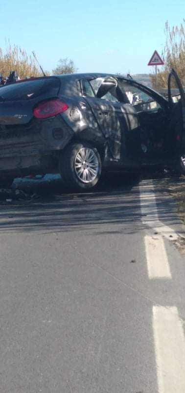 VIOLENTO SCONTRO TRA DUE AUTOVETTURE SULLA SULLA SS 115 GELA-VITTORIA, UN FERITO GRAVE