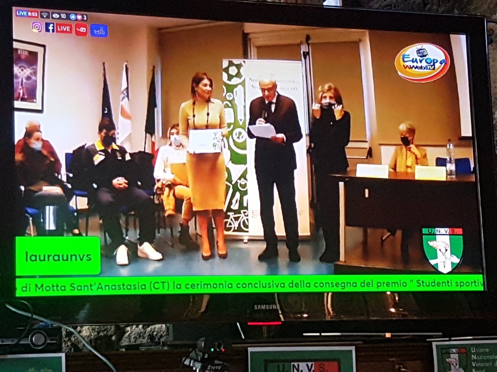 PREMIO UNIONE NAZIONALE VETERANI DELLO SPORT, TRA I VINCITORI IL MOTTESE SALVATORE CANGEMI