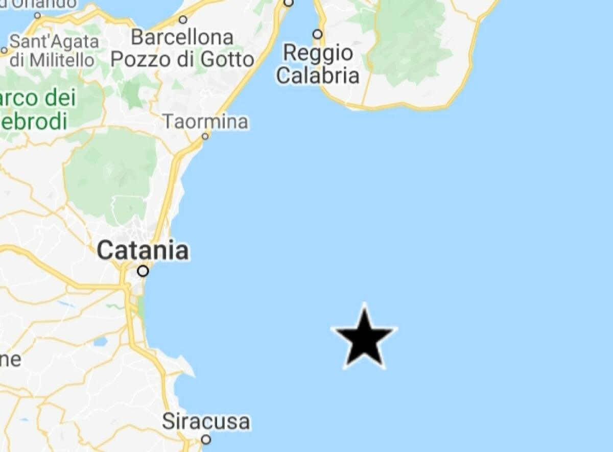 TERREMOTO DI MAGNITUDO 3.8 REGISTRATA A LARGO DI CATANIA - 
