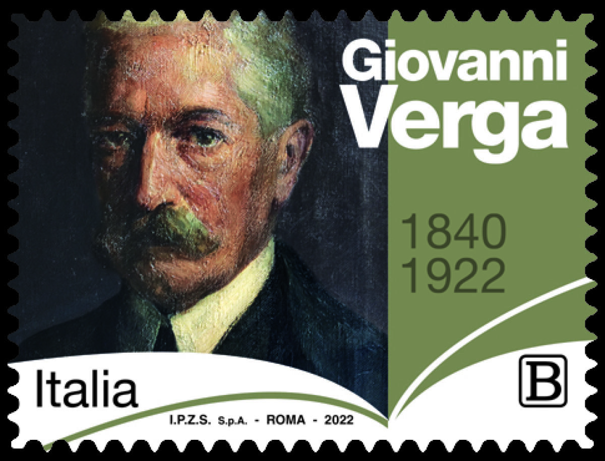 POSTE ITALIANE: EMESSO  FRANCOBOLLO COMMEMORATIVO GIOVANNI VERGA - 