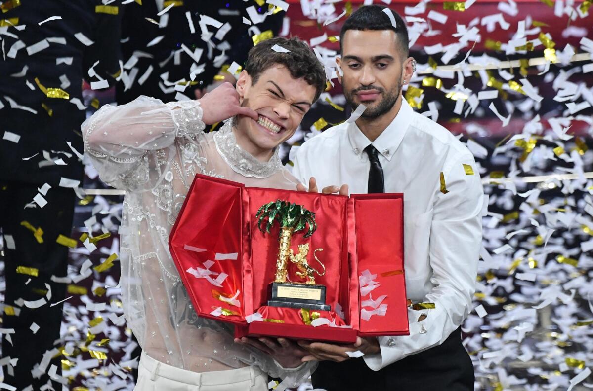 SANREMO 2022, MAHMOOD & BLANCO VINCONO IL FESTIVAL CON IL BRANO 'BRIVIDI' - 