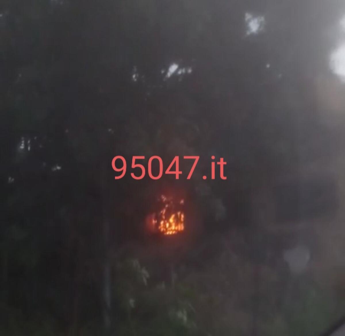 PATERNO': INCENDIO IN EDIFICIO ABBANDONATO DISABITATO MA OCCUPATO DA STRANIERI - 