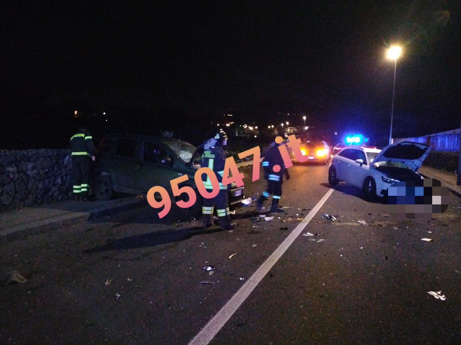 VIOLENTO SCONTRO TRA DUE AUTO IERI SERA SULLA CIRCONVALLAZIONE DI BELPASSO