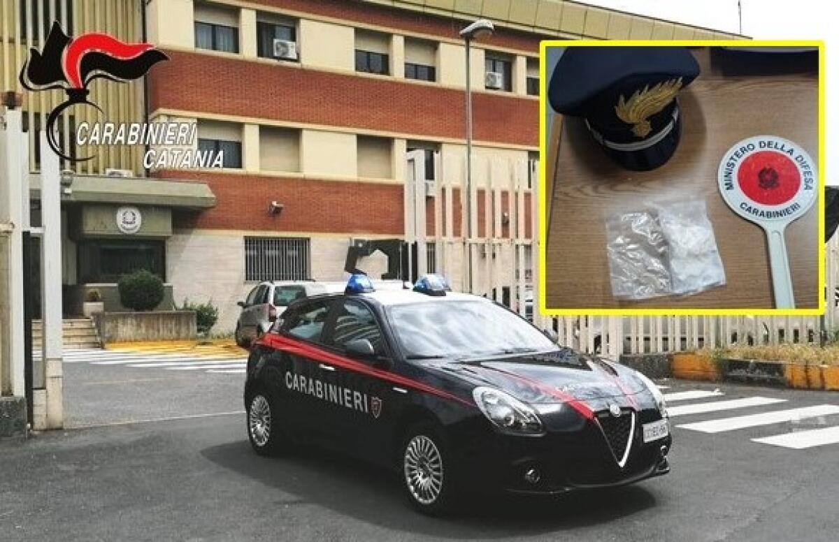 CASTIGLIONE DI SICILIA, IN AUTO CON LA MAMMA E LA COCAINA , ARRESTATO - 