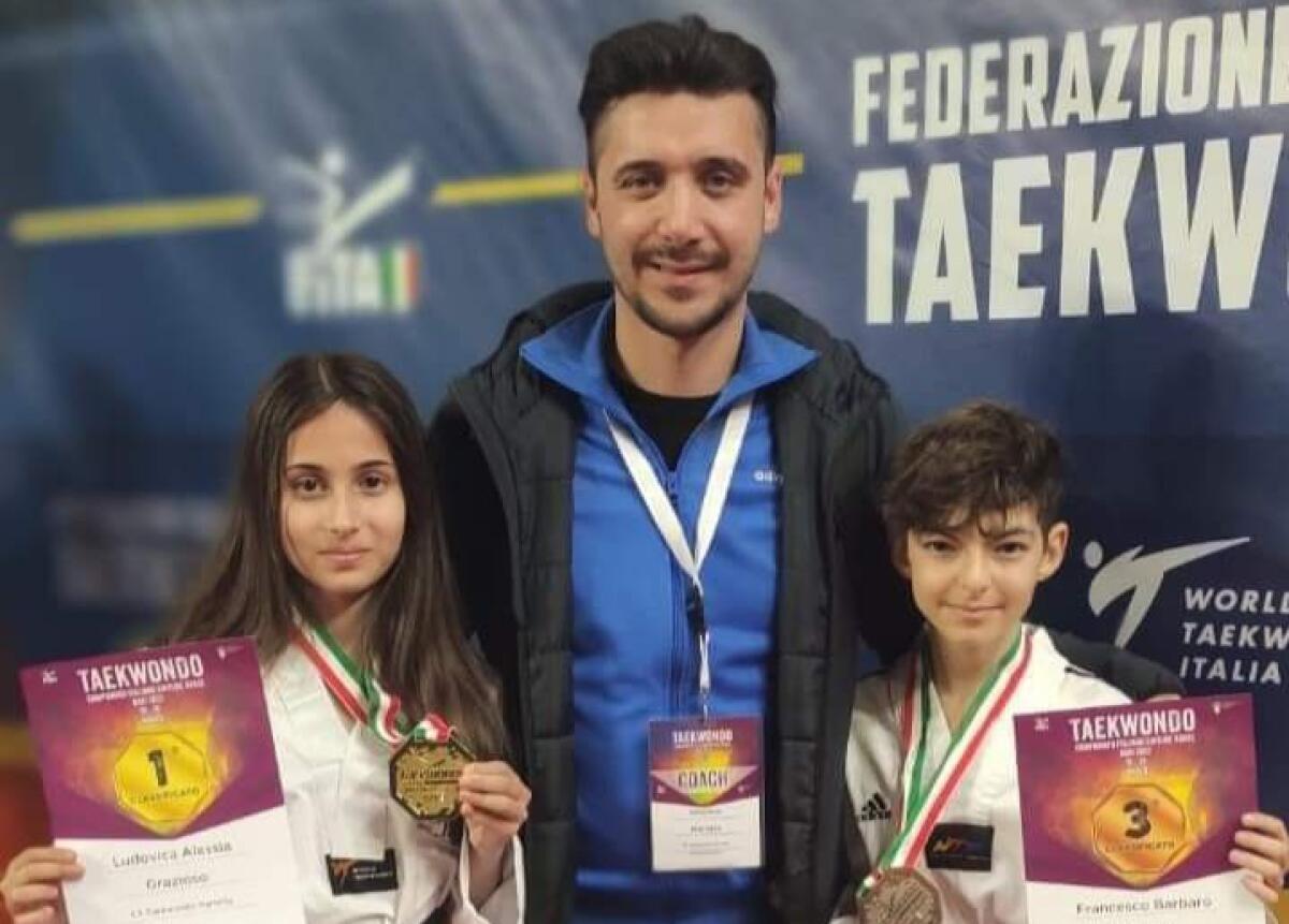 TAEKWONDO MARLETTA; LUDOVICA GRAZIOSO È LA NUOVA CAMPIONESSA D'ITALIA 2022, BRONZO PER BEFUMO FRANCESCO. - 