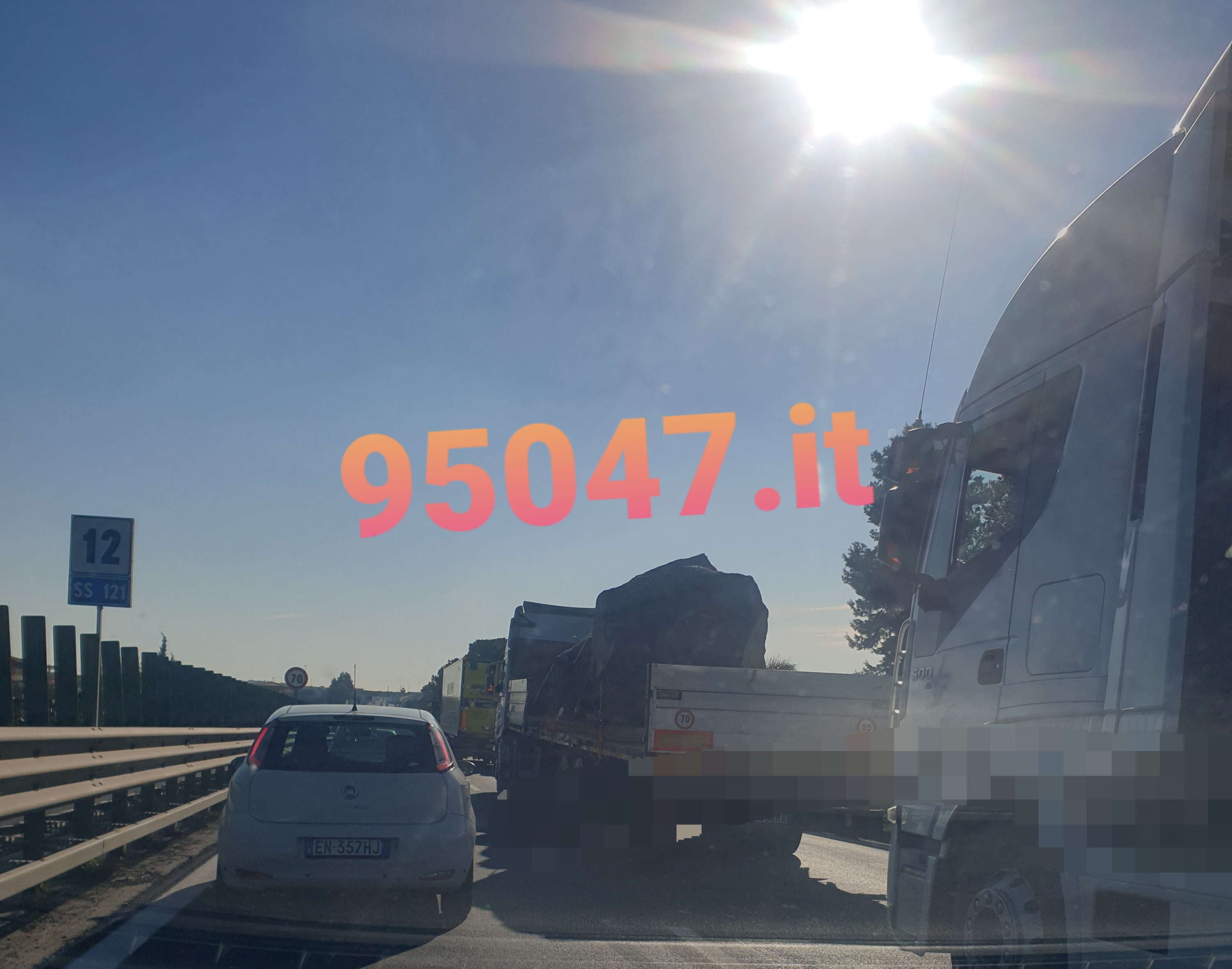 INCIDENTE SULLA SS121 DIREZIONE CATANIA, CODE