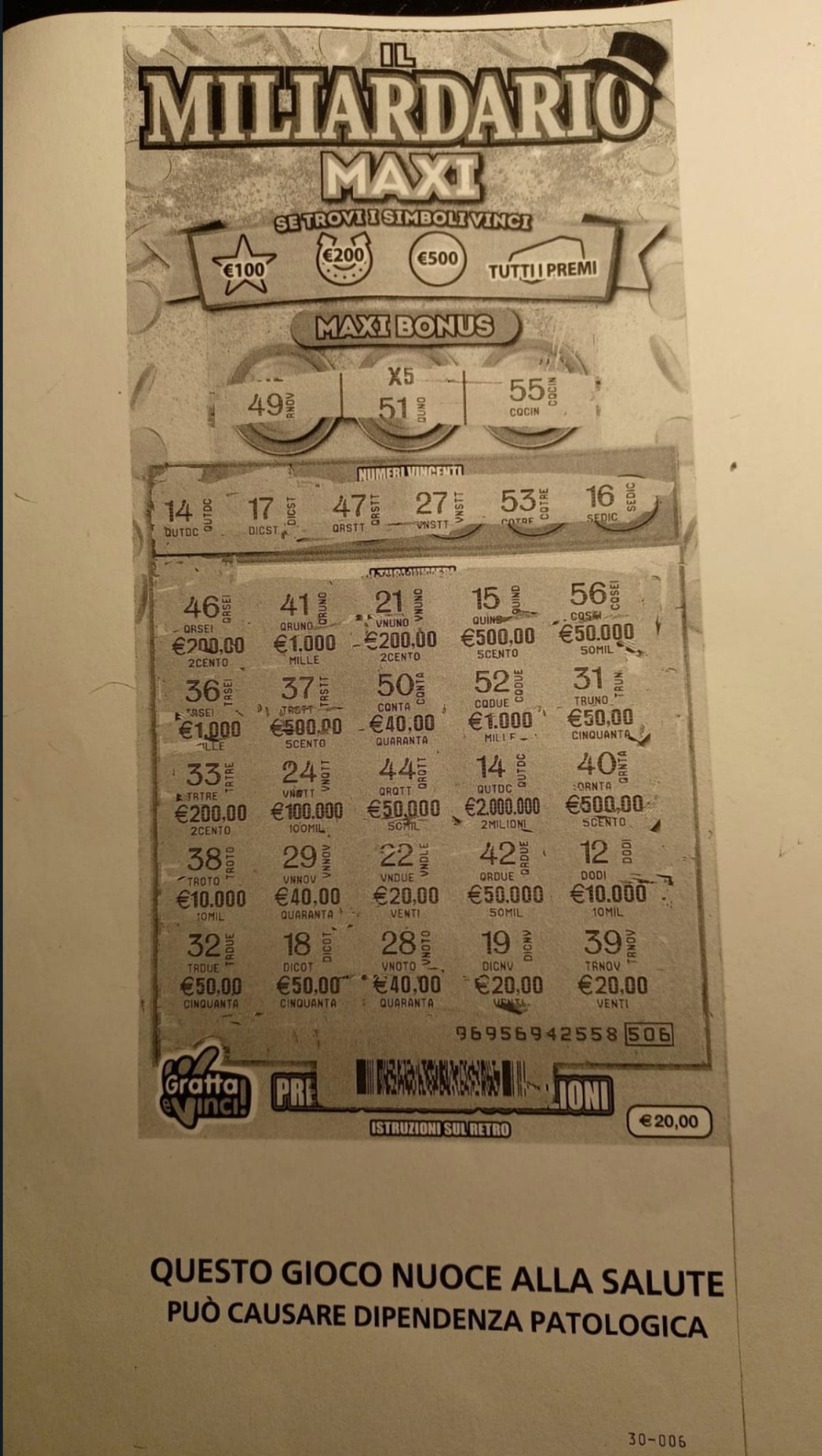 VINTI 2 MILIONI DI EURO ALLA TABACCHERIA DI ETNAPOLIS