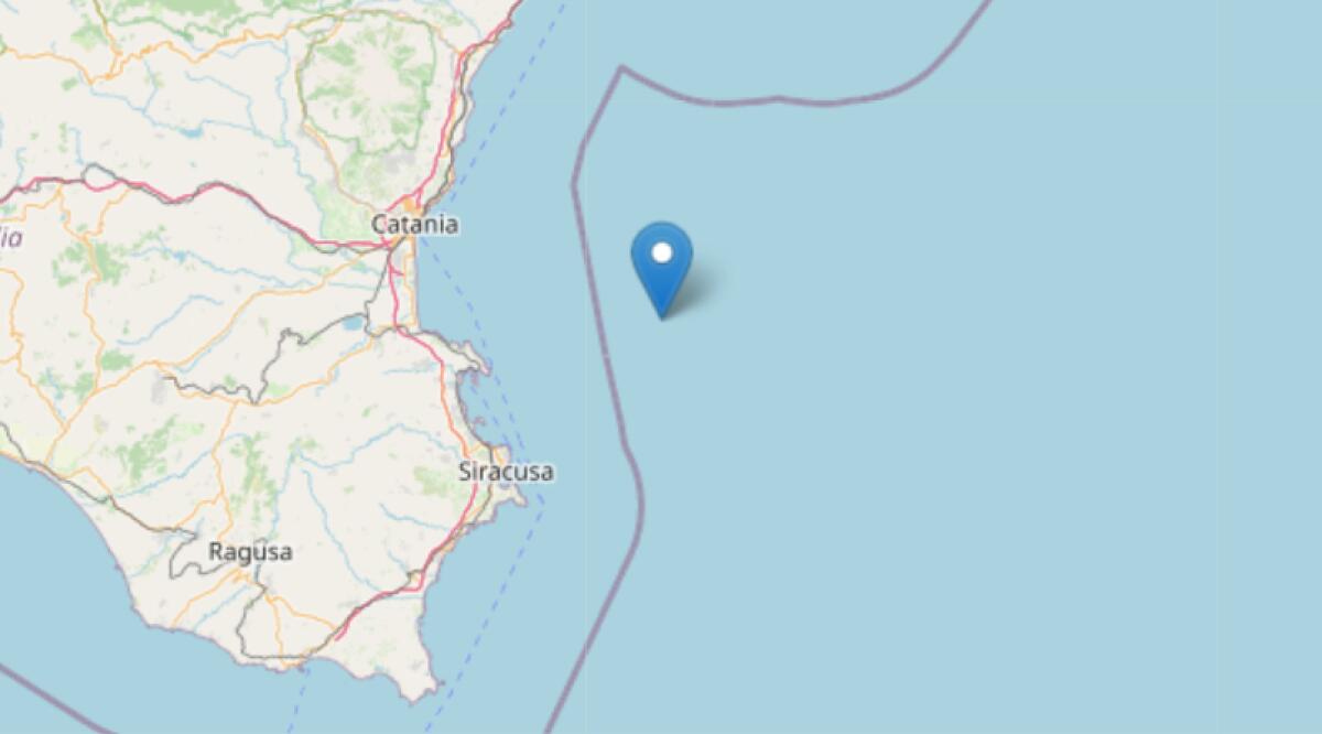 FORTE SCOSSA DI TERREMOTO DI MAGNITUDO 4.2 NEI PRESSI DELLA COSTA SIRACUSANA - 