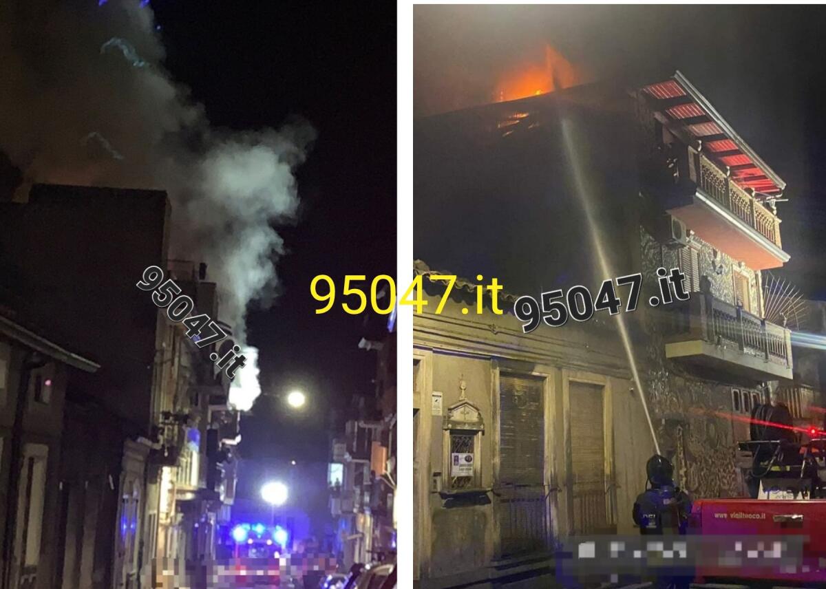 PATERNÒ, INCENDIO IERI SERA  SU UN TERRAZZO: INTERVENUTI VIGILI DEL FUOCO - 