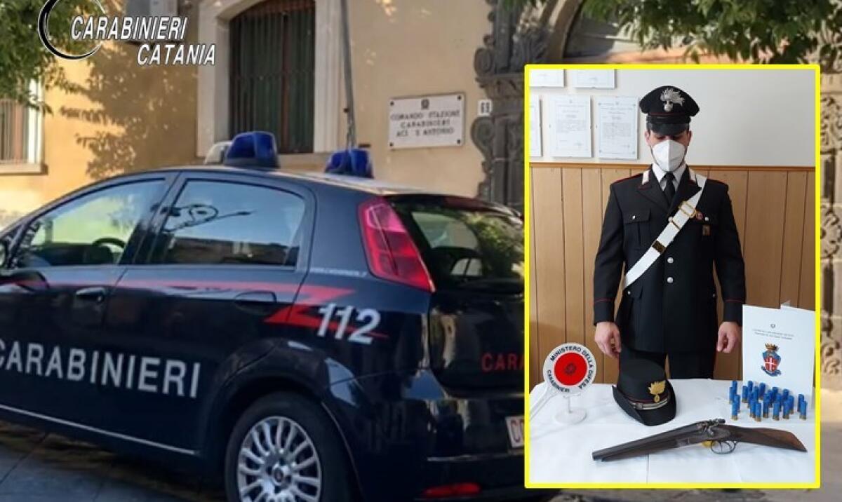 ACI SANT’ANTONIO, VEDE I CARABINIERI E LANCIA UNA “LUPARA” DAL BALCONE, ARRESTATO - 