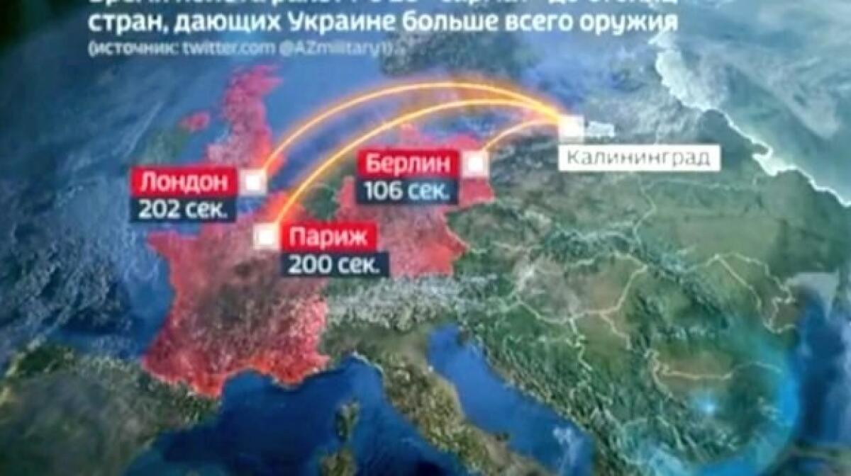 MEDIA RUSSI: "IL MISSILE SARMAT IN 100-200 SECONDI COLPIREBBE BERLINO, PARIGI E LONDRA" - 