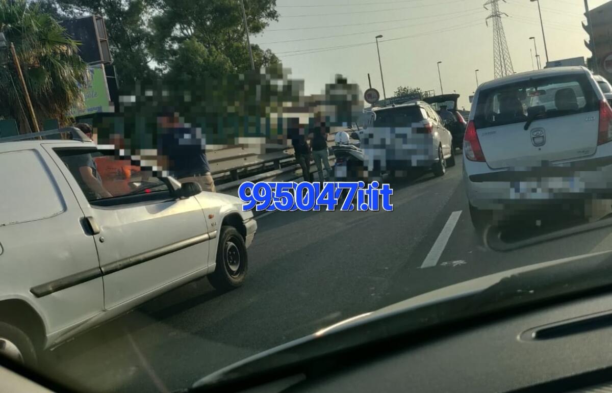 INCIDENTE SULLA SS121 IN TERRITORIO DI MISTERBIANCO, LUNGHE FILE DIREZIONE PATERNO' - 