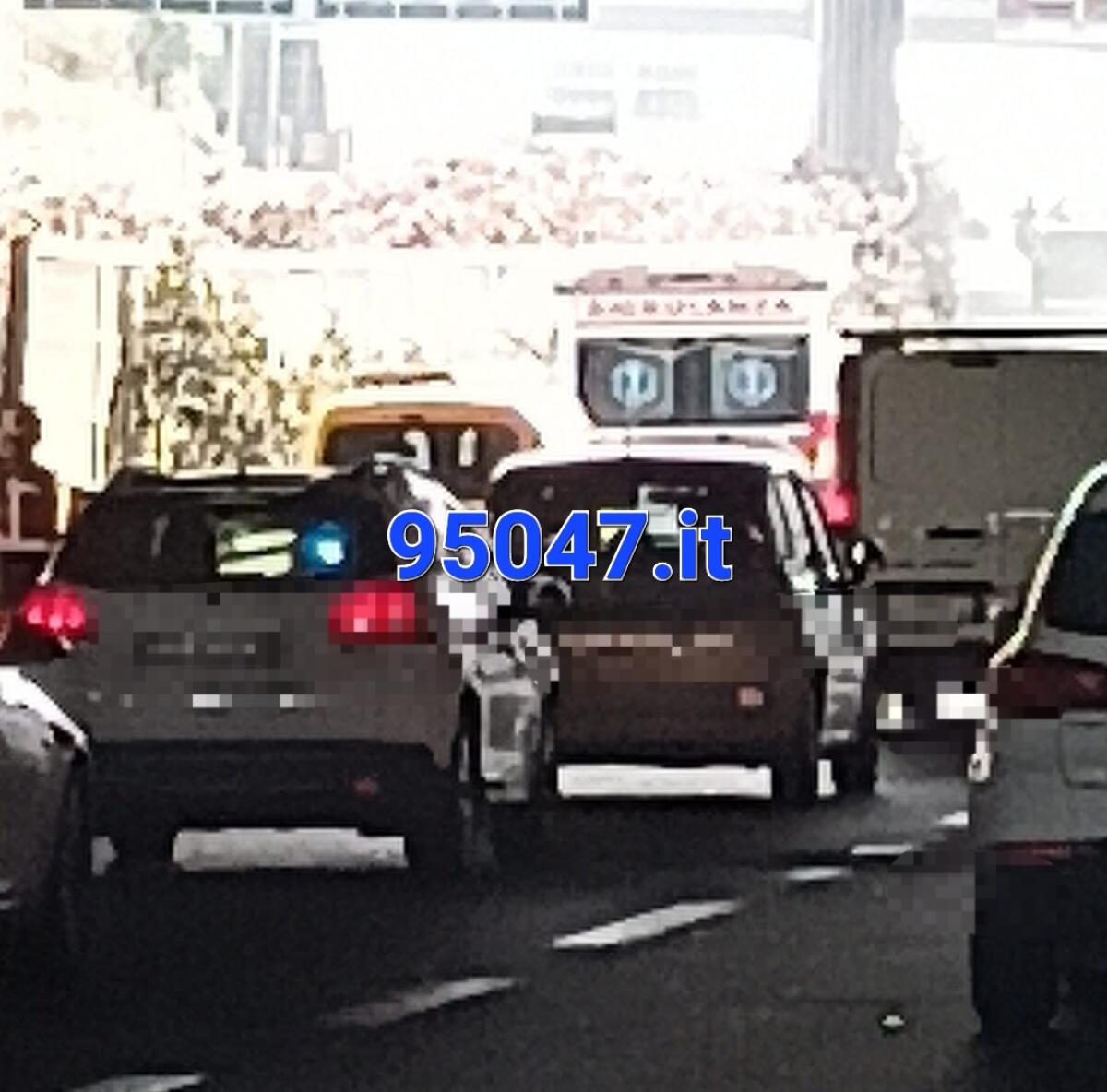 INCIDENTE SULLA TANGENZIALE DI CATANIA, LUNGHE FILE DIREZIONE MESSINA - 