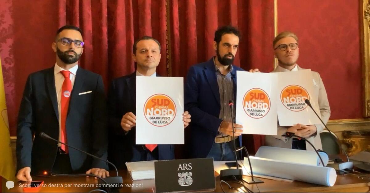 GIARRUSSO E DE LUCA FONDANO PARTITO 'SUD CHIAMA NORD' - 