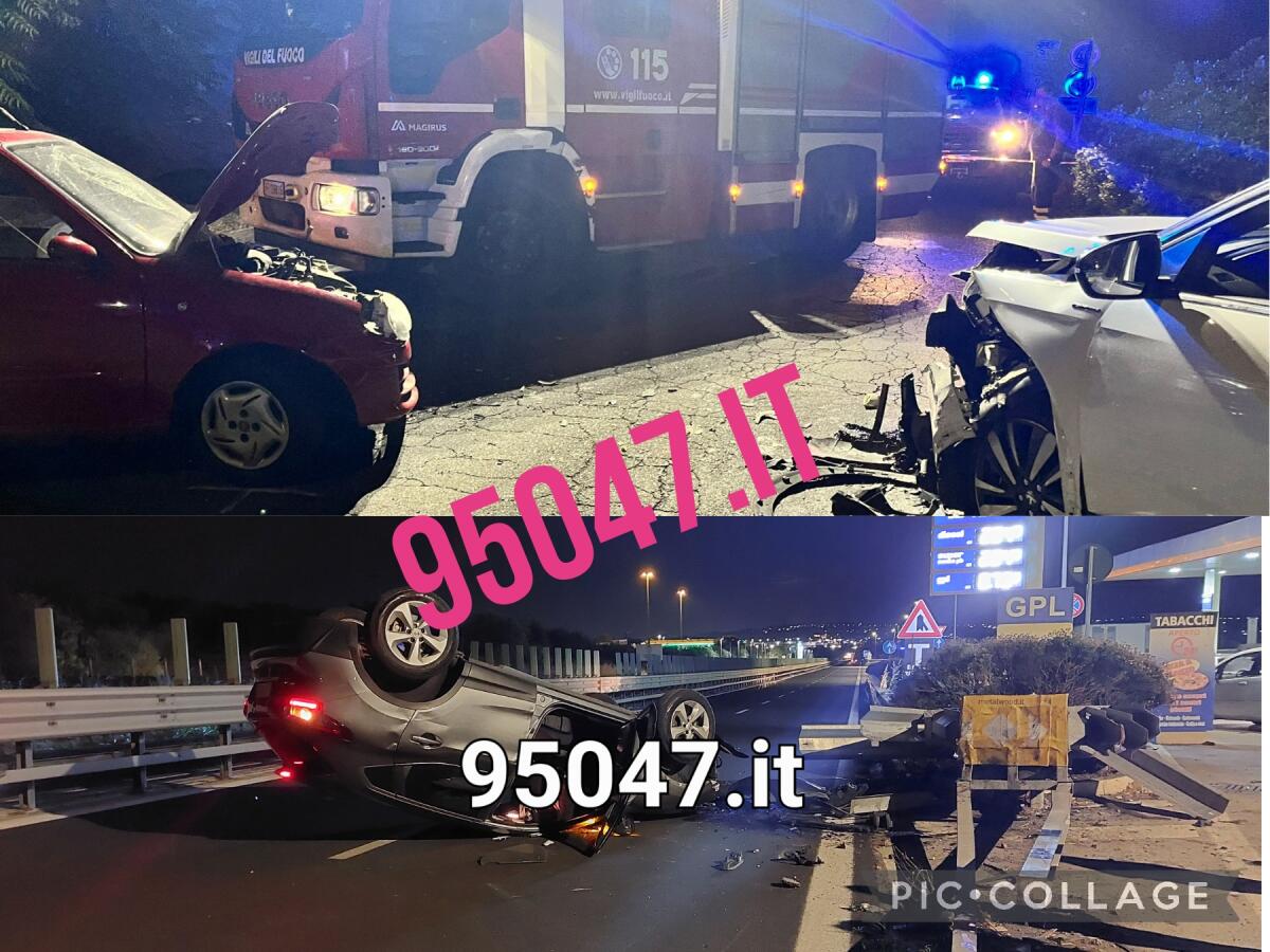 CINQUE FERITI IL BILANCIO DI DUE INCIDENTI AVVENUTI NELLA SERATA DI IERI A PATERNO' E BELPASSO -  LE FOTO - 