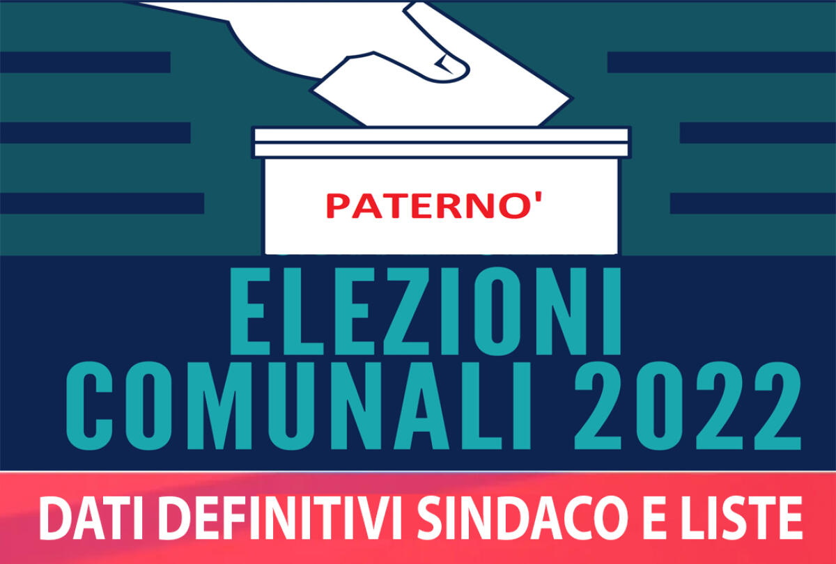 ELEZIONI PATERNO' 2022, I VOTI DEFINITIVI CANDIDATO SINDACO E LISTE - 