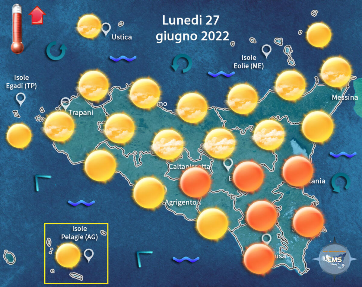 INIZIO SETTIMANA ROVENTE: VERSO IL PICCO DELL’ONDATA DI CALORE CON PUNTE DI +46 °C IN SICILIA - 