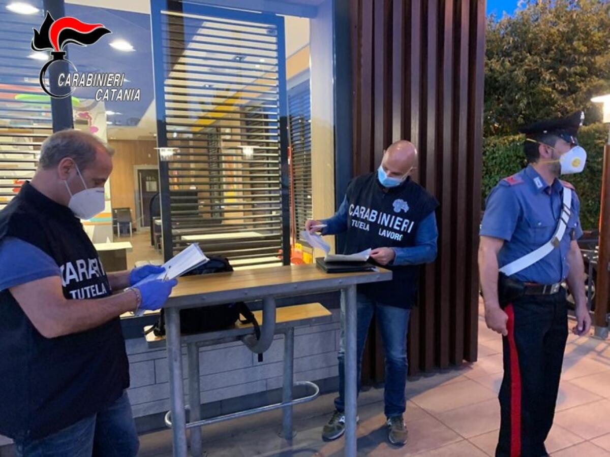 MOTTA SANT’ANASTASIA . LAVORATORI IN NERO E TELECAMERE NON AUTORIZZATE: 3 DENUNCE - 