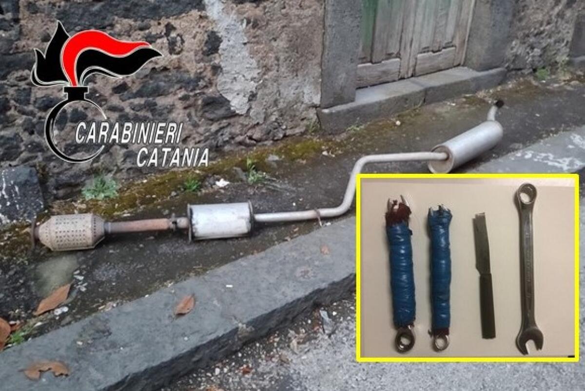 BELPASSO: SORPRESO MENTRE RUBA UN CATALIZZATORE IN VIA VIII TRAVERSA - 